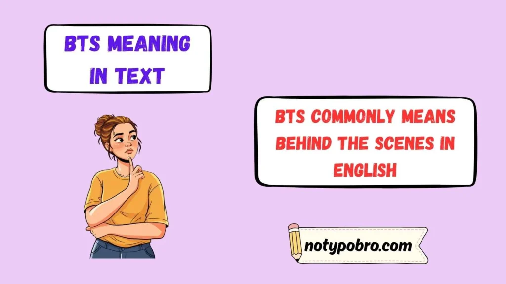 BTS Meaning in Text in English