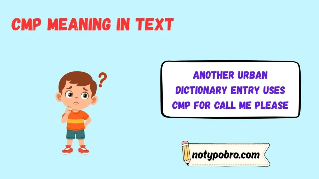 CMP Meaning in Text Urban Dictionary