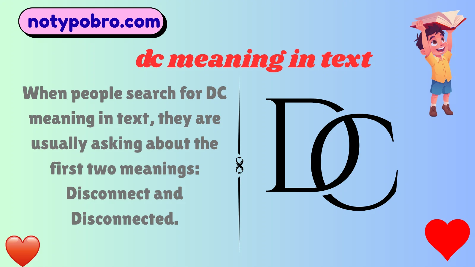 dc meaning in text