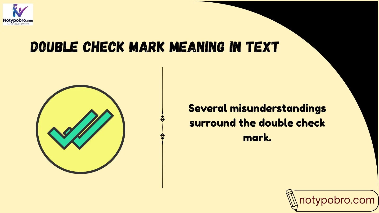 double check mark meaning in text