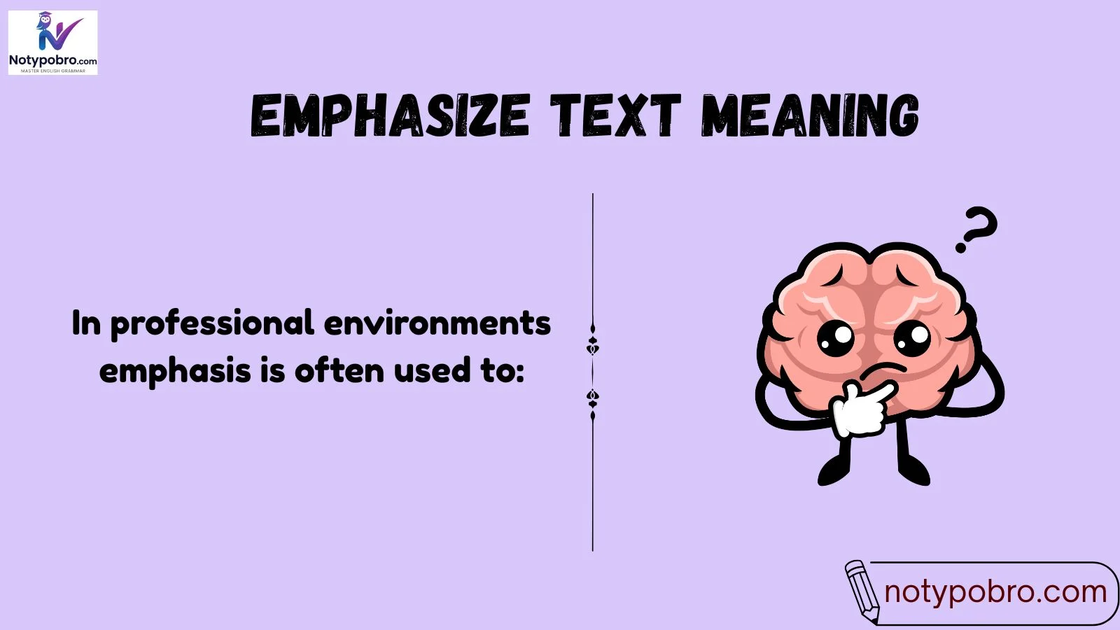 emphasize text meaning