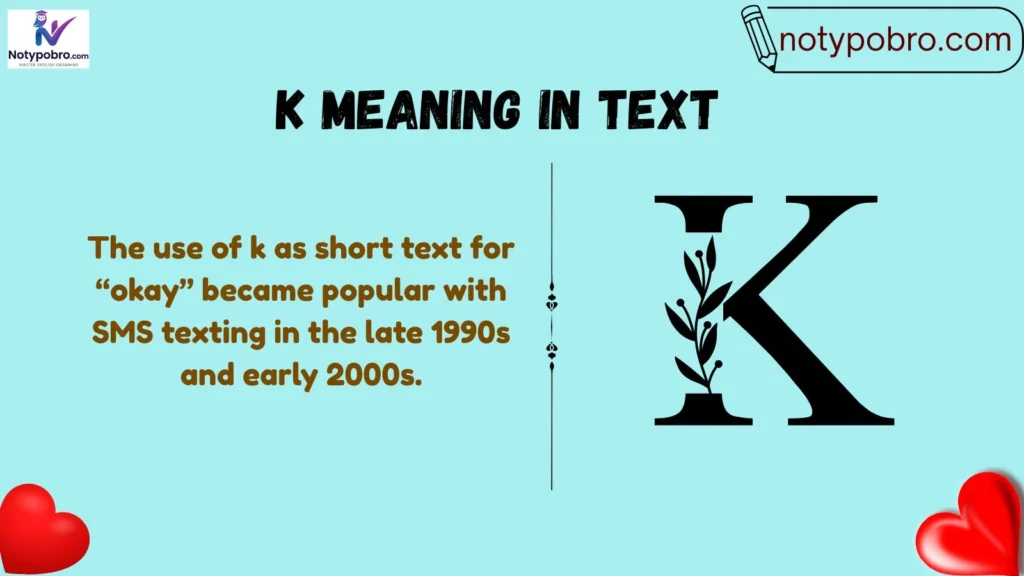 Full Form, Stands For & Short Meaning of K