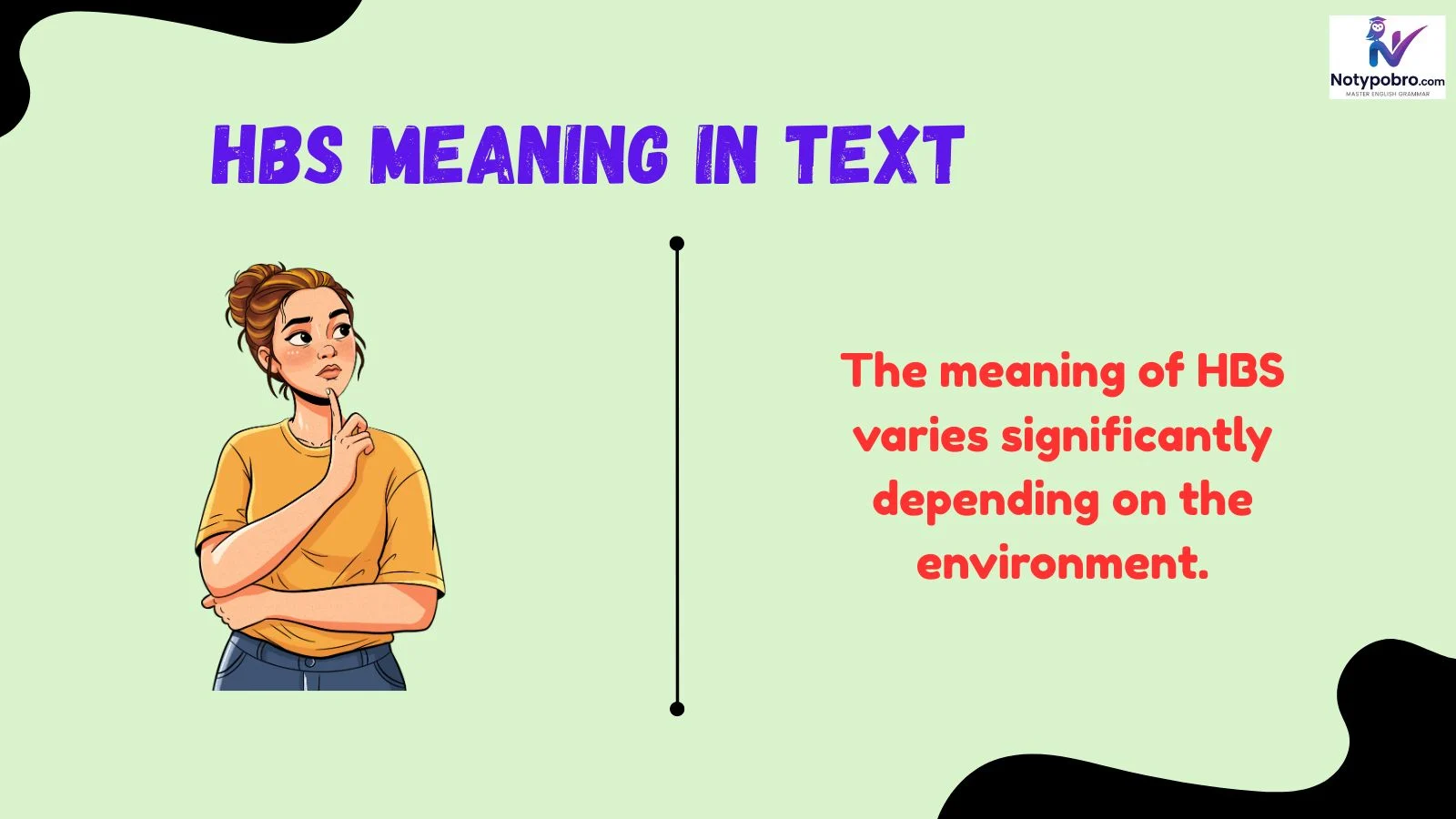 hbs meaning in text