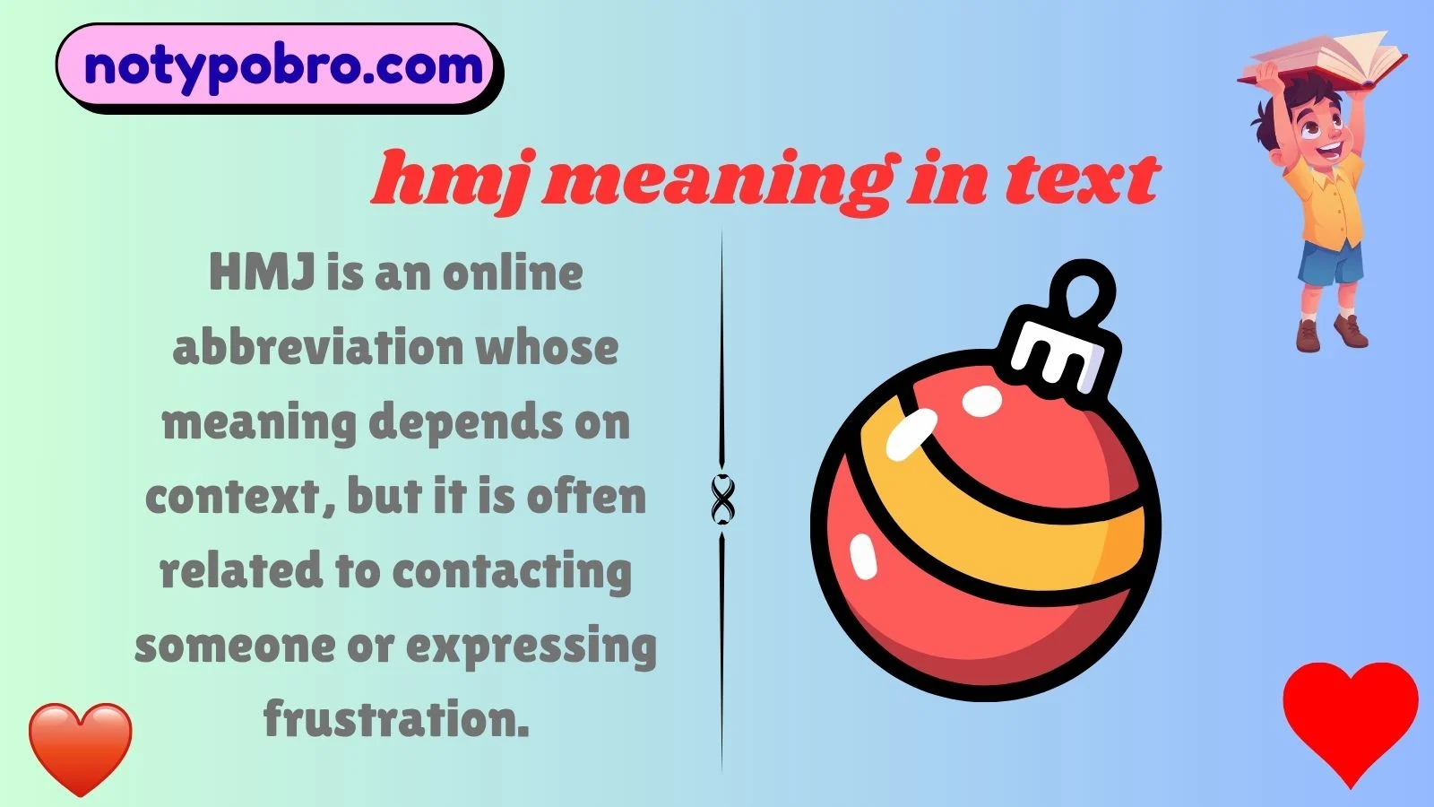 hmj meaning in text