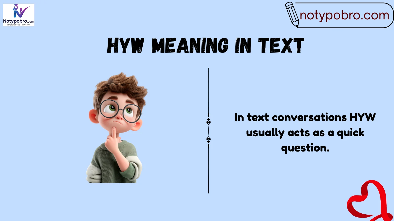 hyw meaning in text