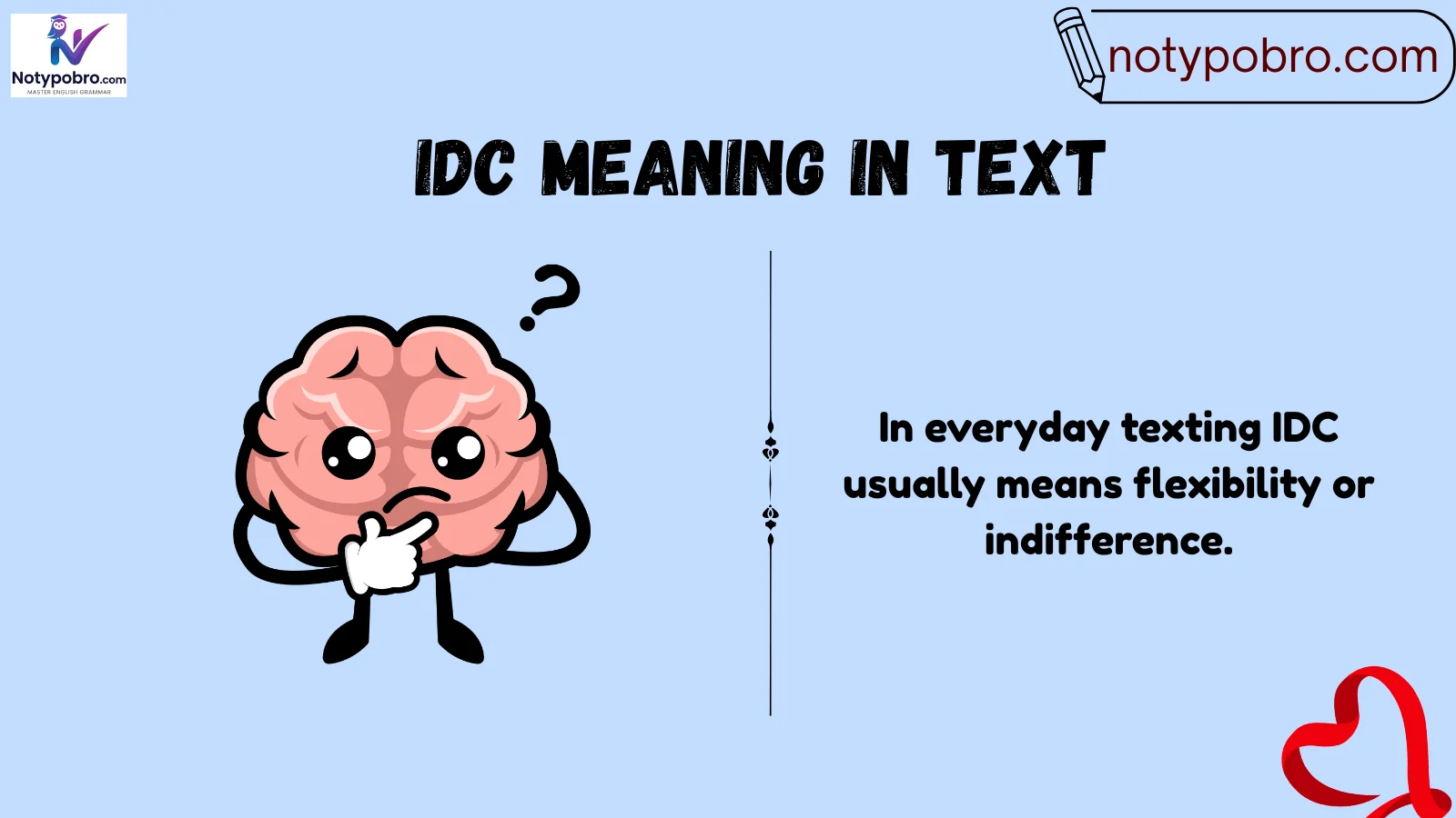 idc meaning in text