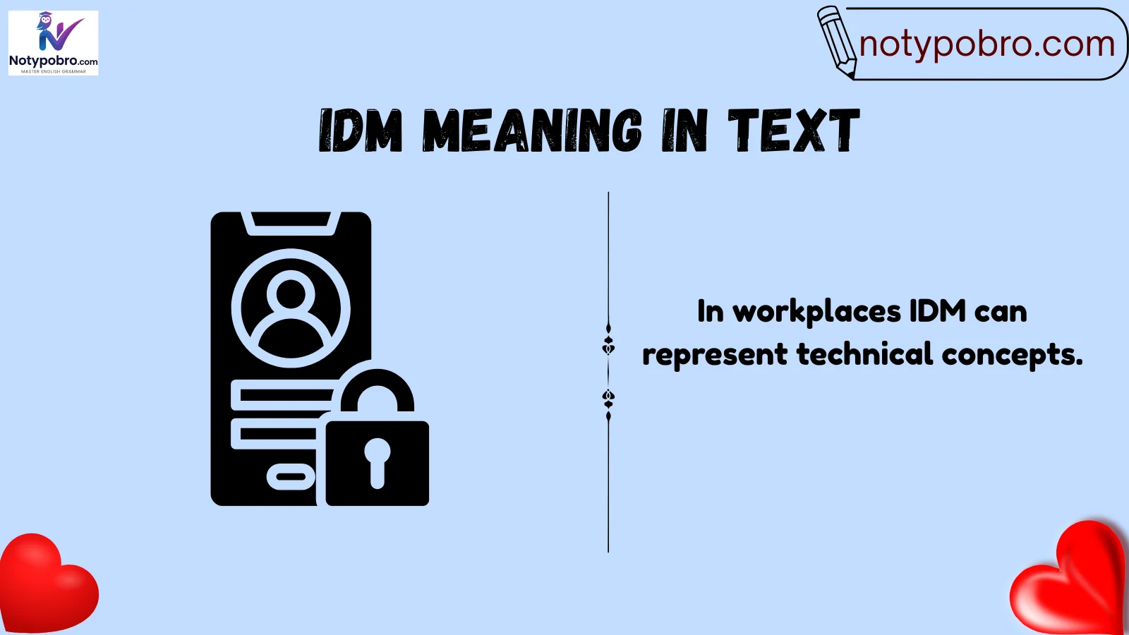 idm meaning in text