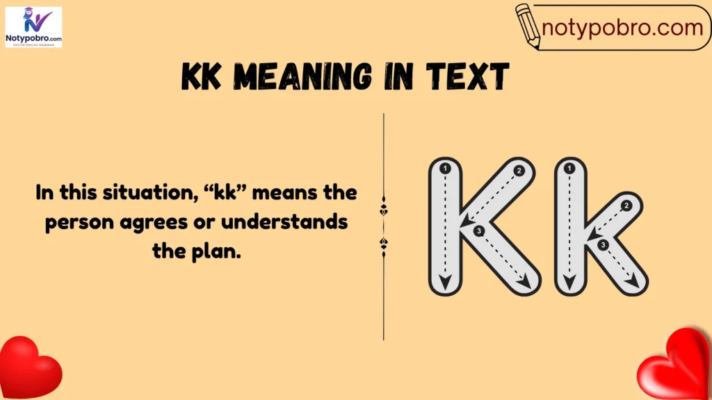Meaning & Definition of KK in Text