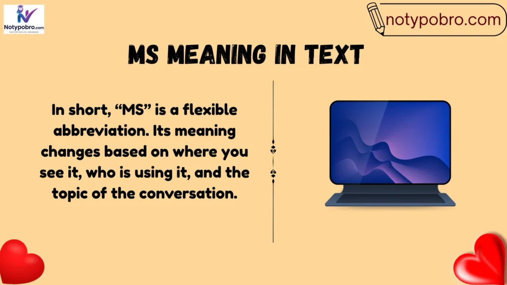 Meaning & Definition of MS in Text