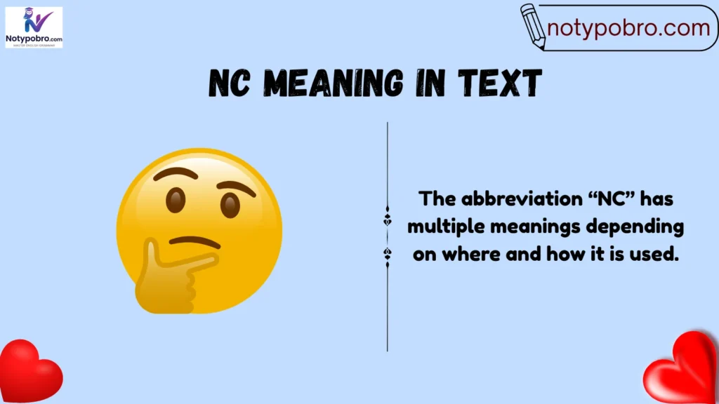 Meaning & Definition of NC in Text