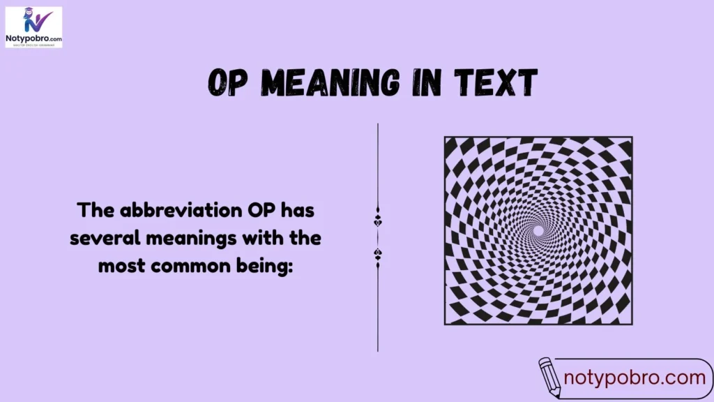 Meaning & Definition of OP