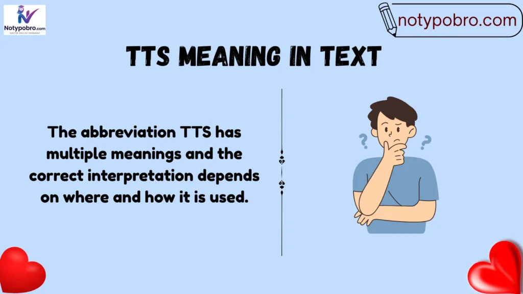 Meaning & Definition of TTS