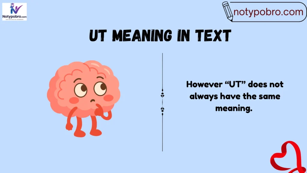 Meaning & Definition of UT