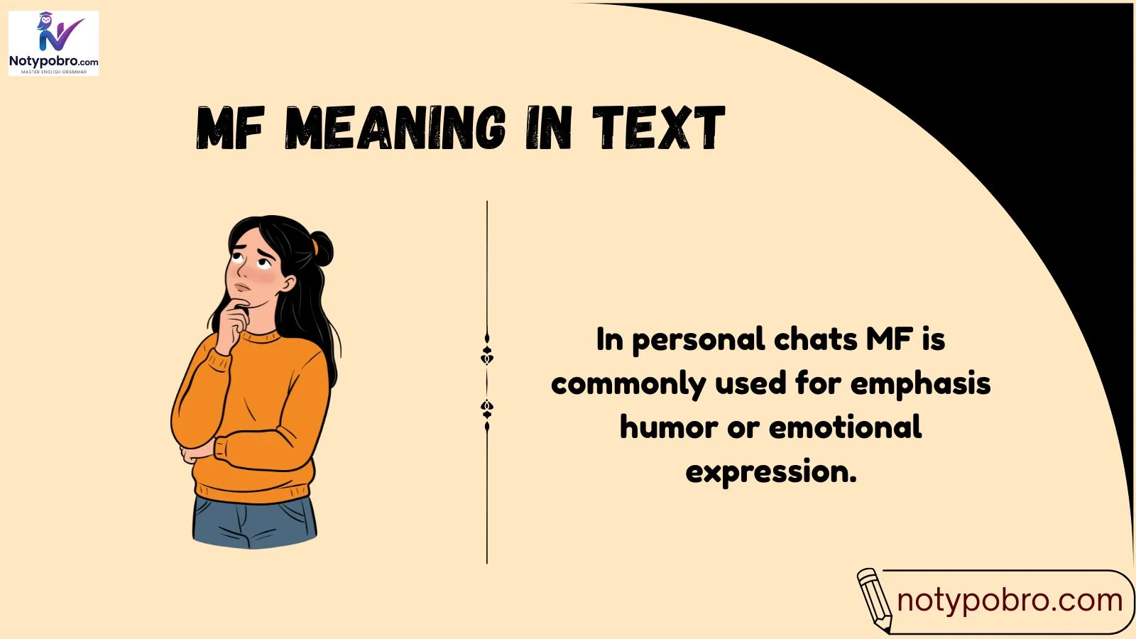 mf meaning in text