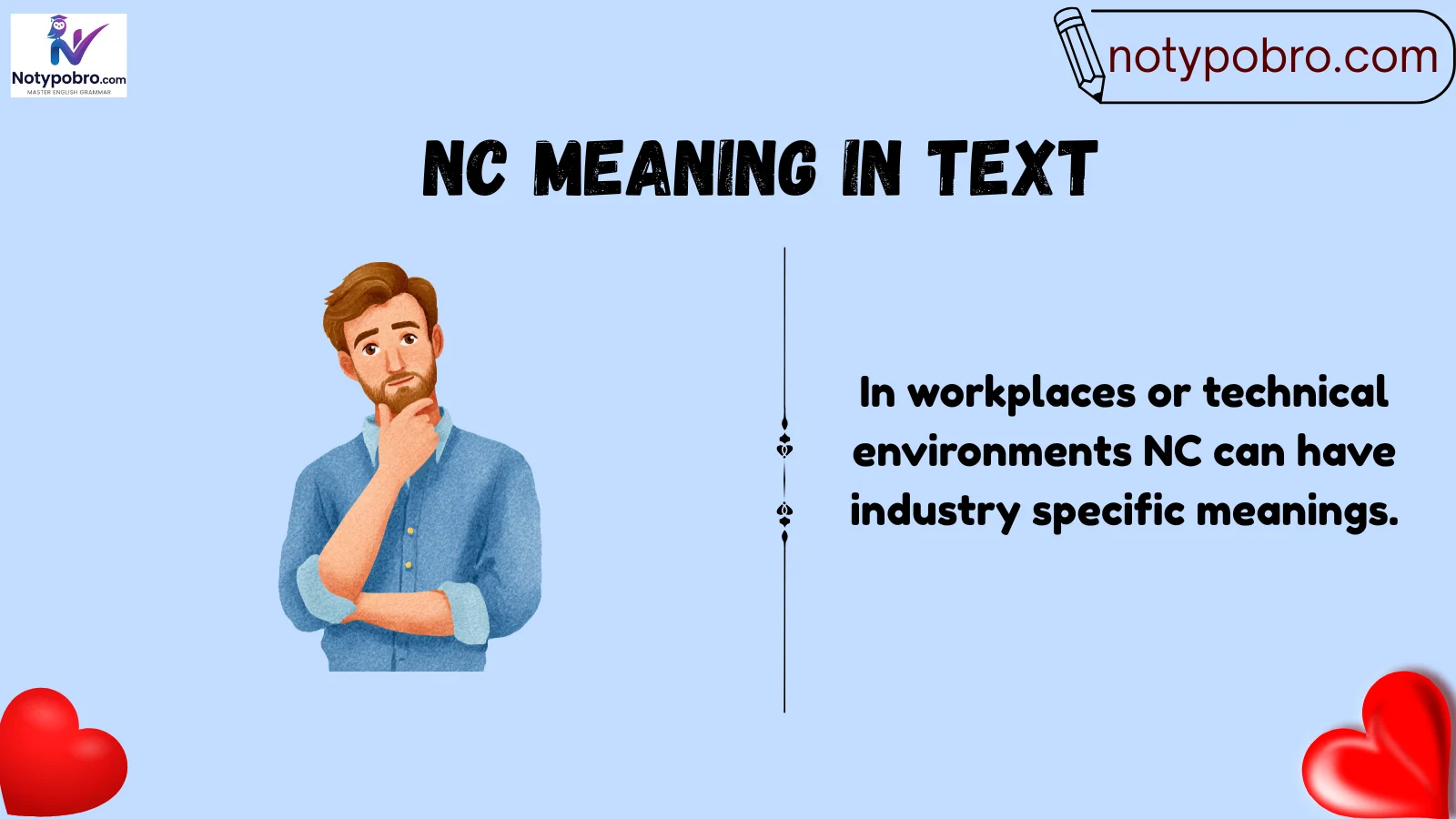 nc meaning in text
