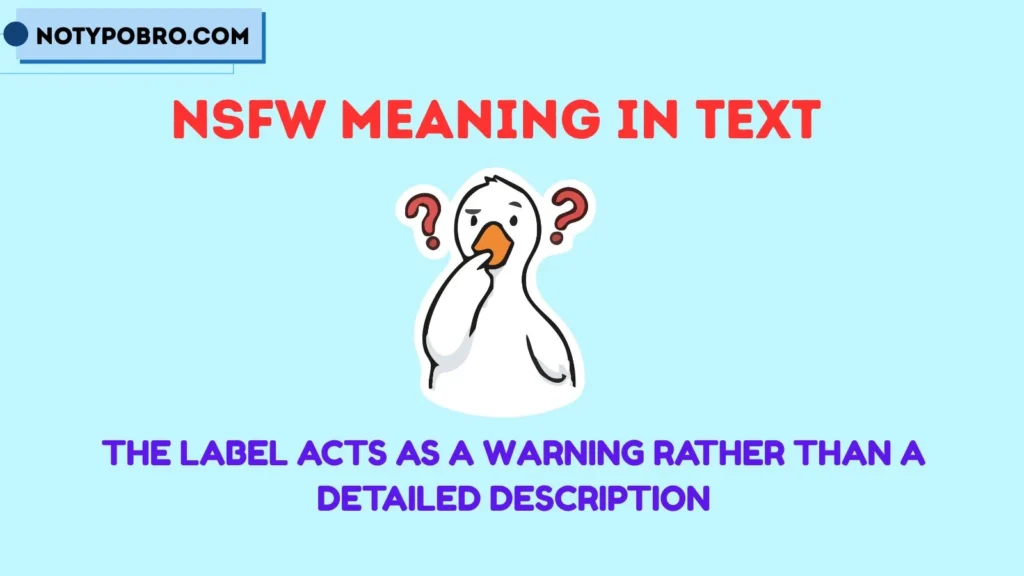 NSFW Meaning in Adult Content