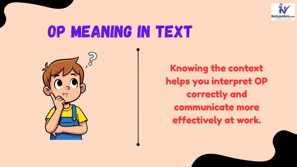 Op meaning in work
