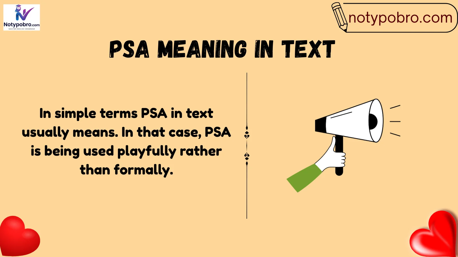 psa meaning in text