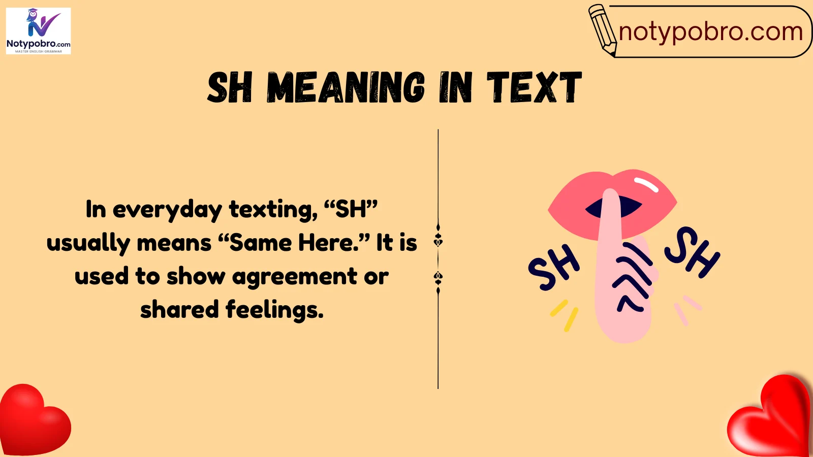sh meaning in text