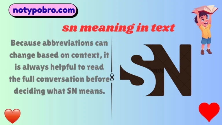 sn meaning in text