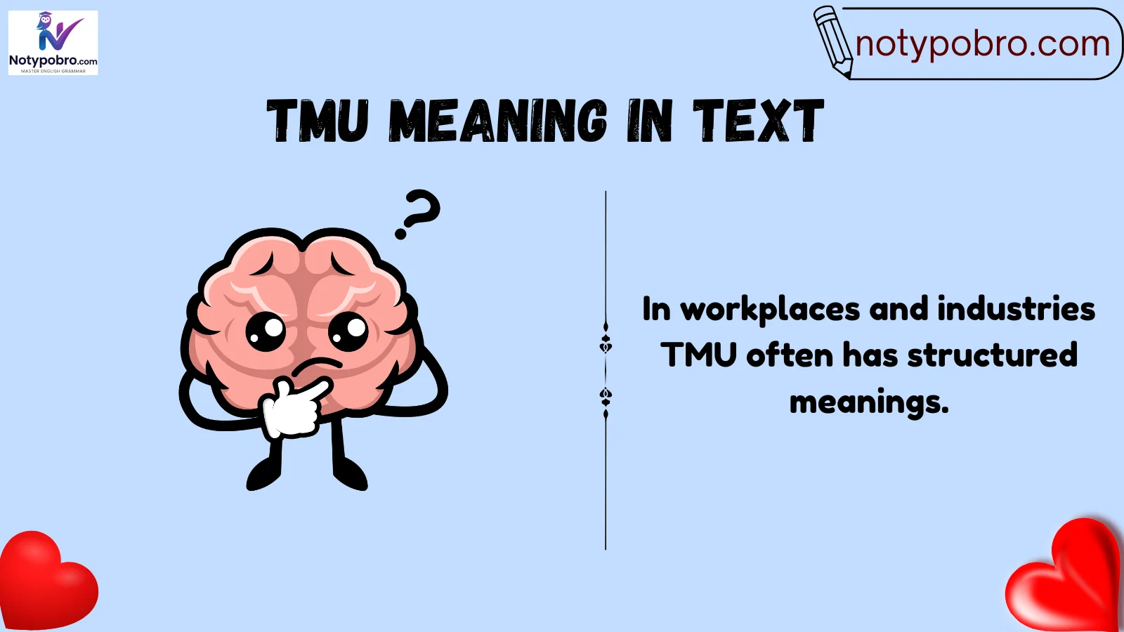 tmu meaning in text