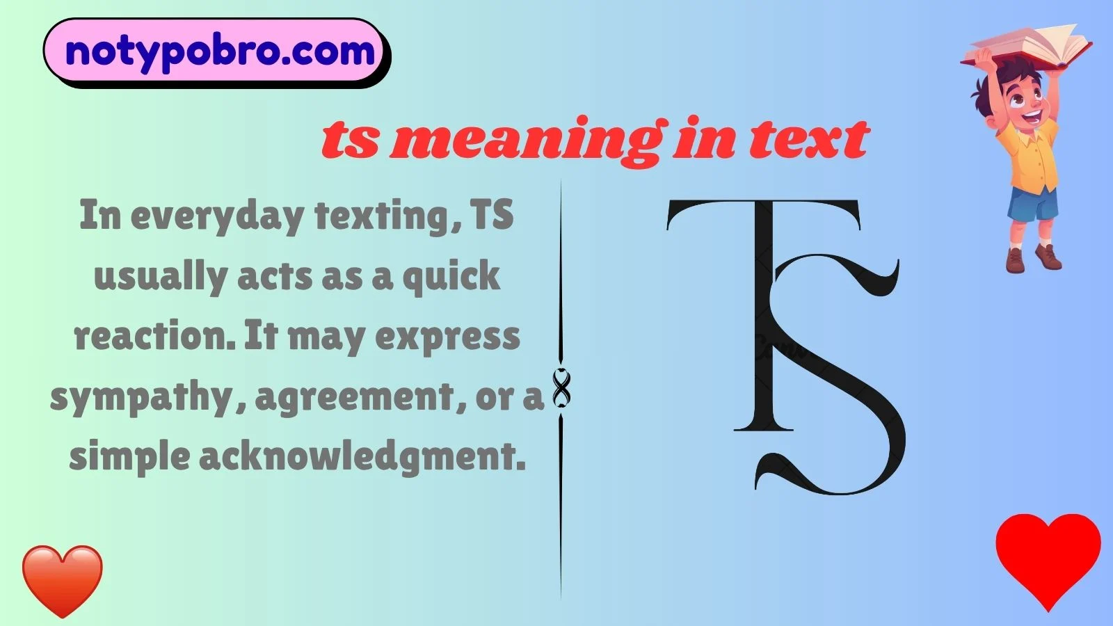 ts meaning in text