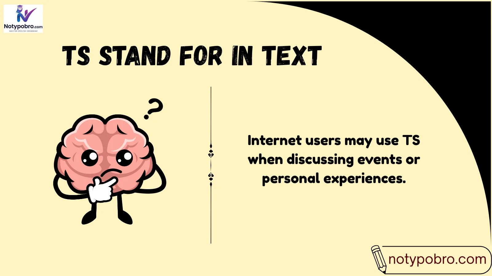 ts stand for in text