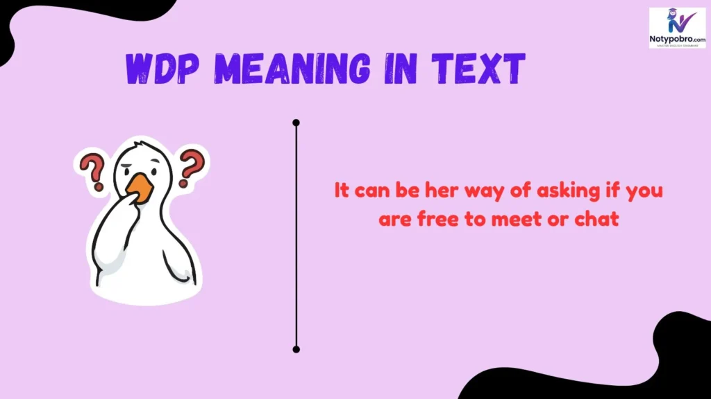 WDP Meaning in Text From Girl