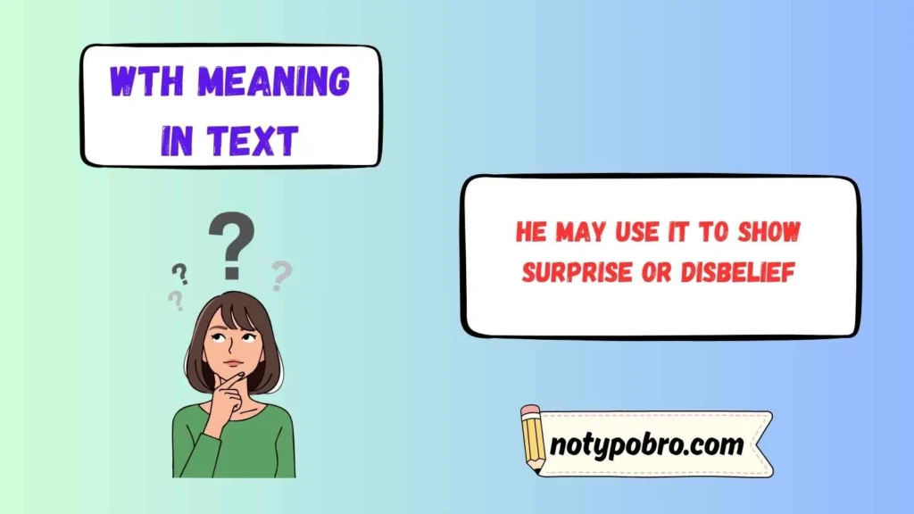 WTH Meaning in Text From a Guy