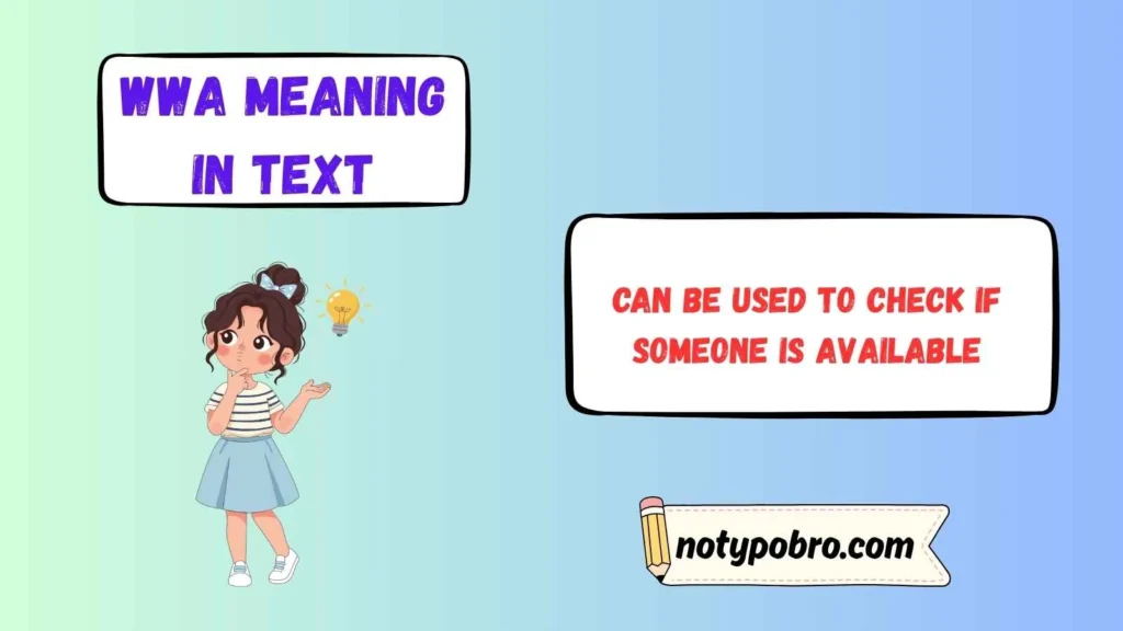 WWA Meaning in Text From a Woman