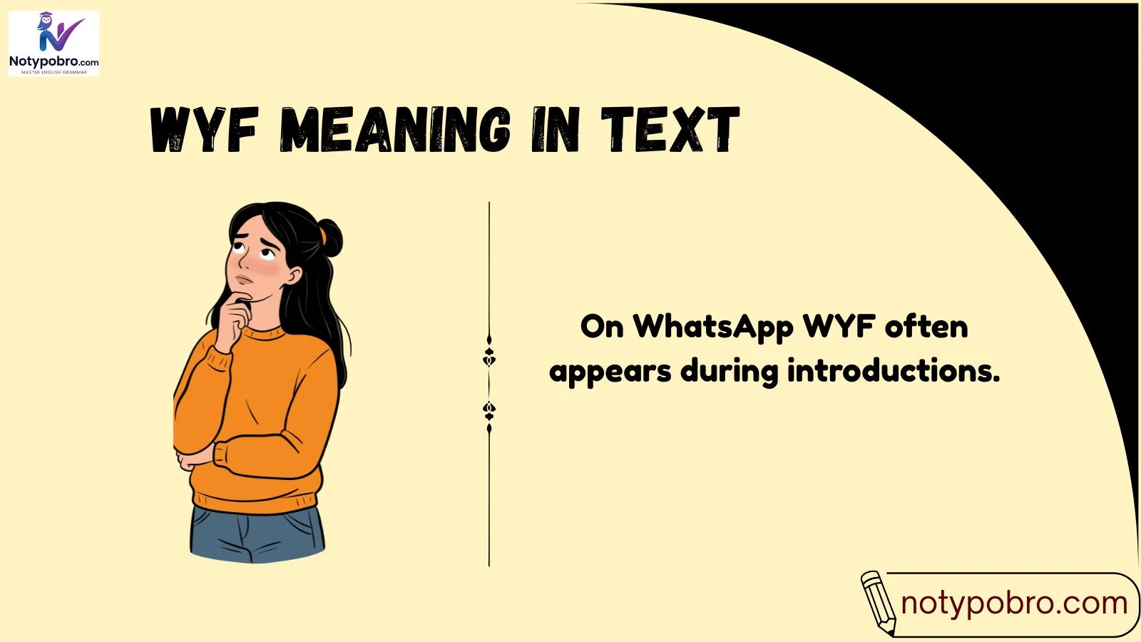 wyf meaning in text