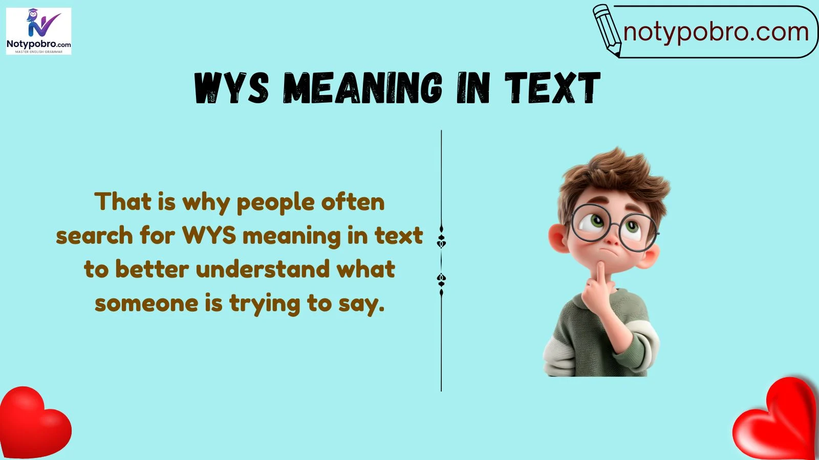 wys meaning in text