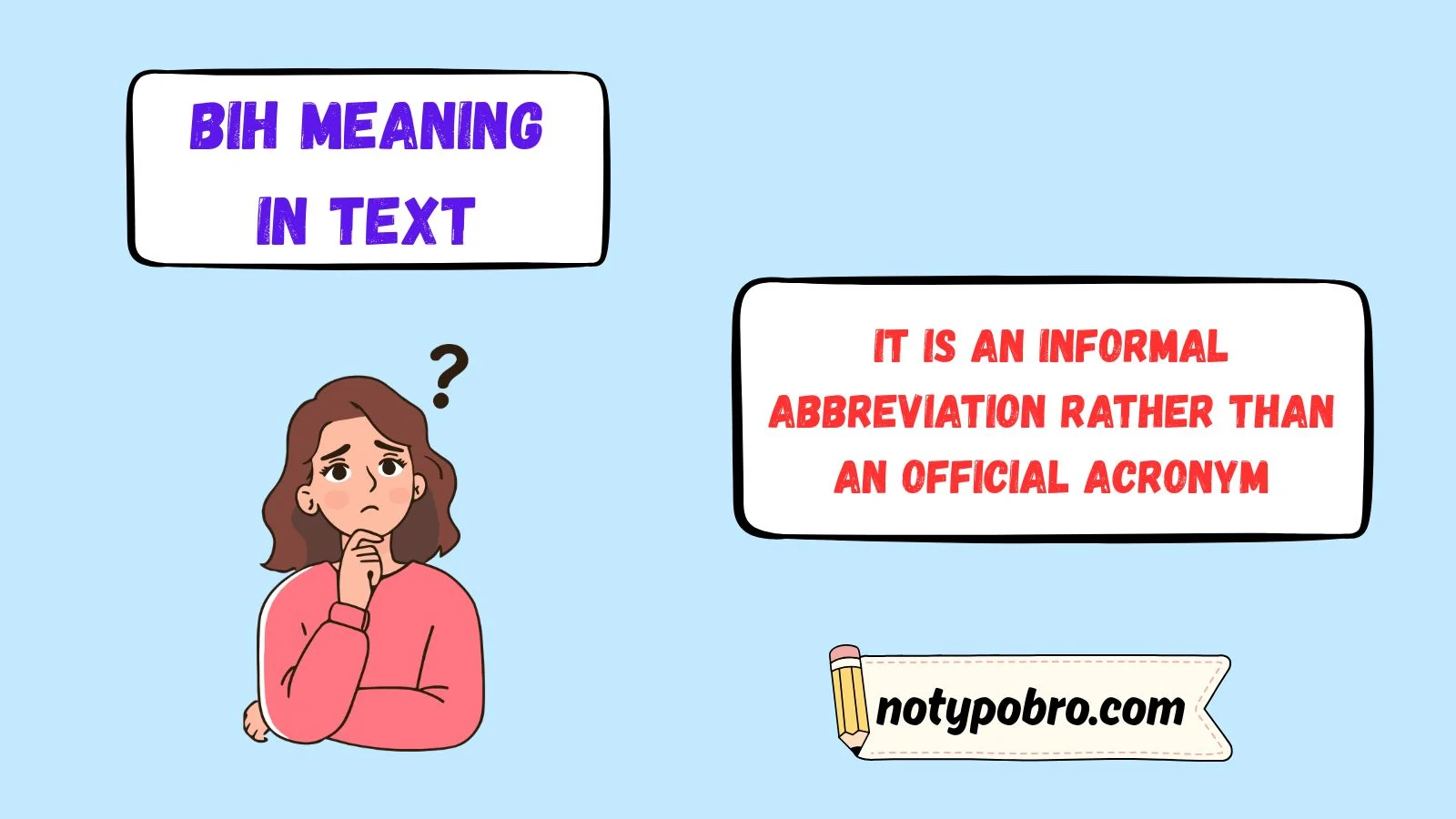 bih meaning in text