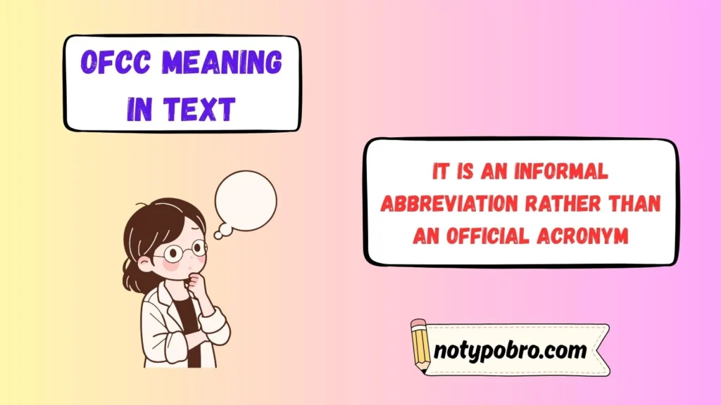 Full Form, Stands For & Short Meaning of OFCC