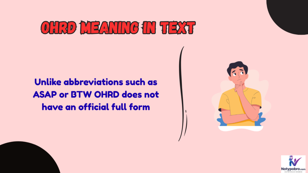 Full Form, Stands For & Short Meaning of OHRD