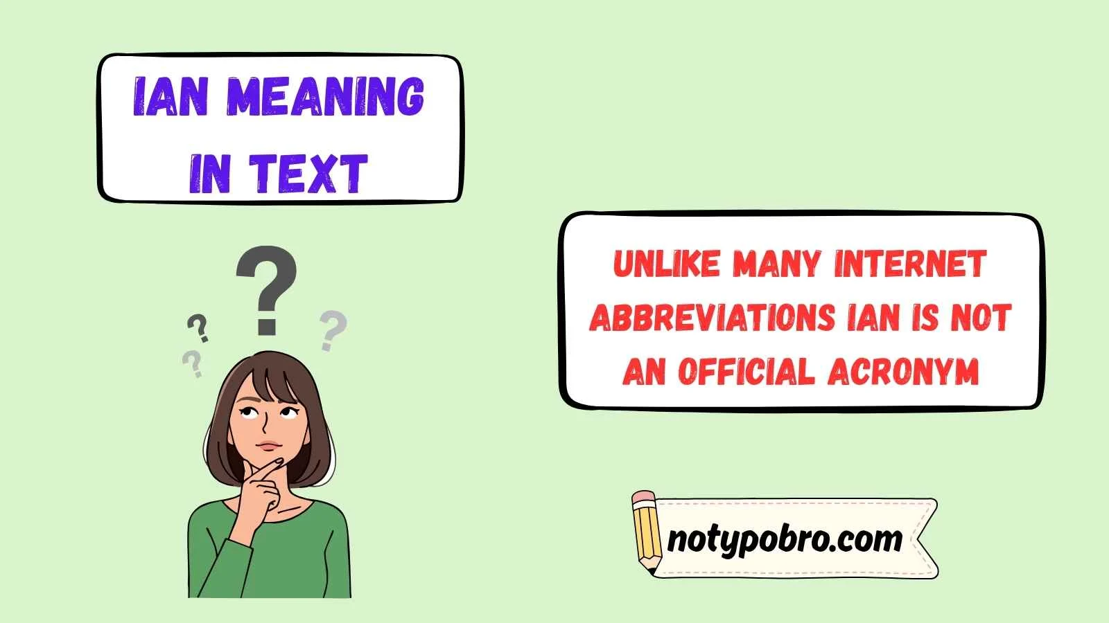ian meaning in text