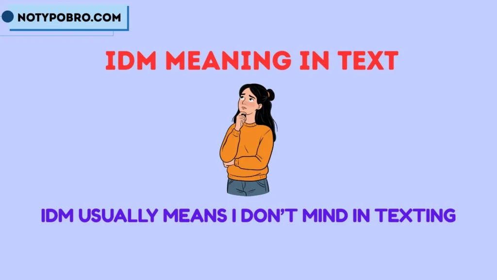 IDM Meaning in Text From a Girl
