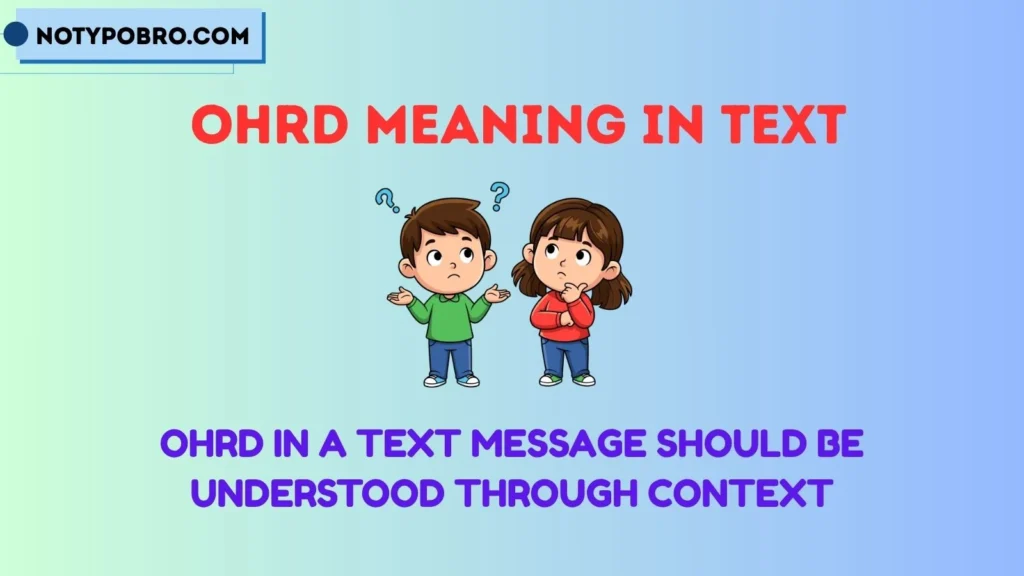 Ohrd Text Message