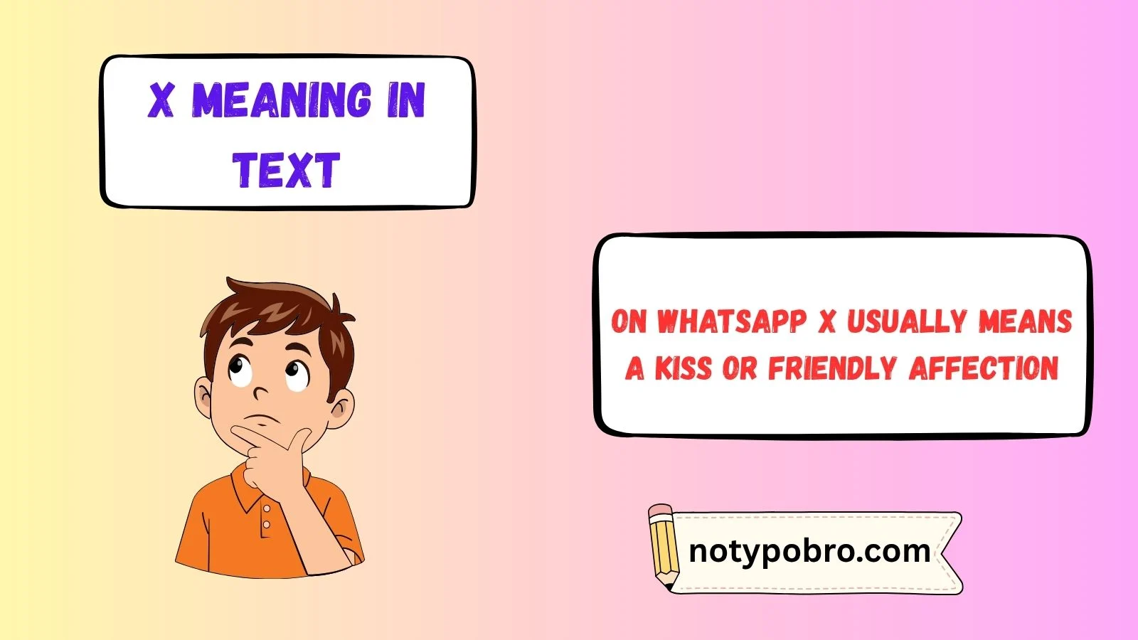 x meaning in text