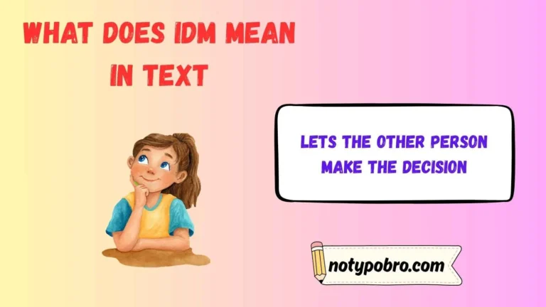 what does idm mean in text