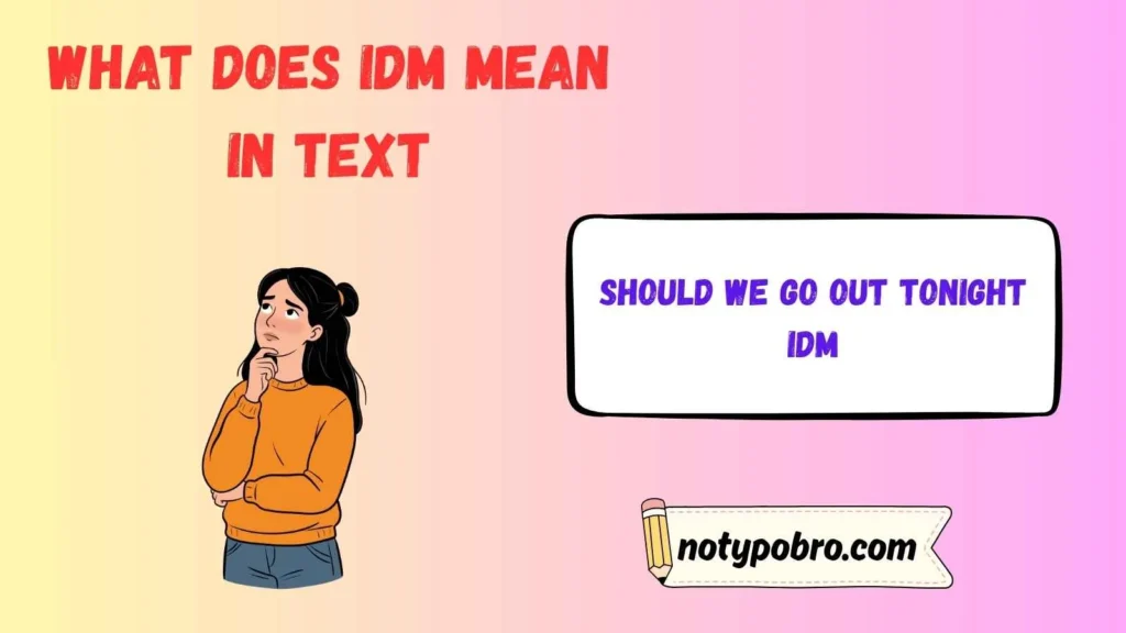 What Does IDM Mean in Text & Chat?